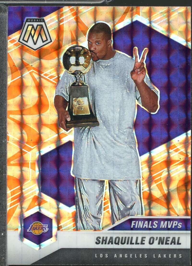 Shaquille O'Neal Card 2020-21 Panini Mosaic Mosaic Reactive Orange #300  Image 1