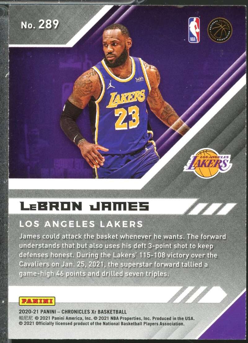 LeBron James/XR Card 2020-21 Panini Chronicles Green #289  Image 2