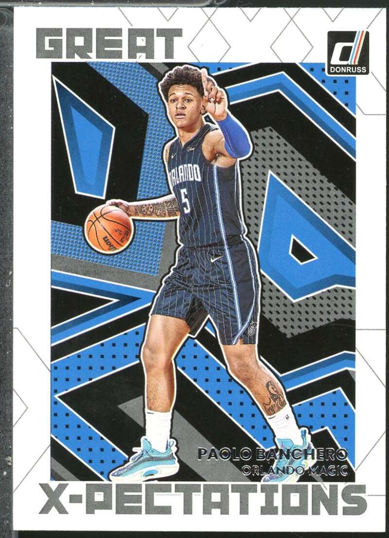 Paolo Banchero Rookie Card 2022-23 Donruss Great X-Pectations #7  Image 1