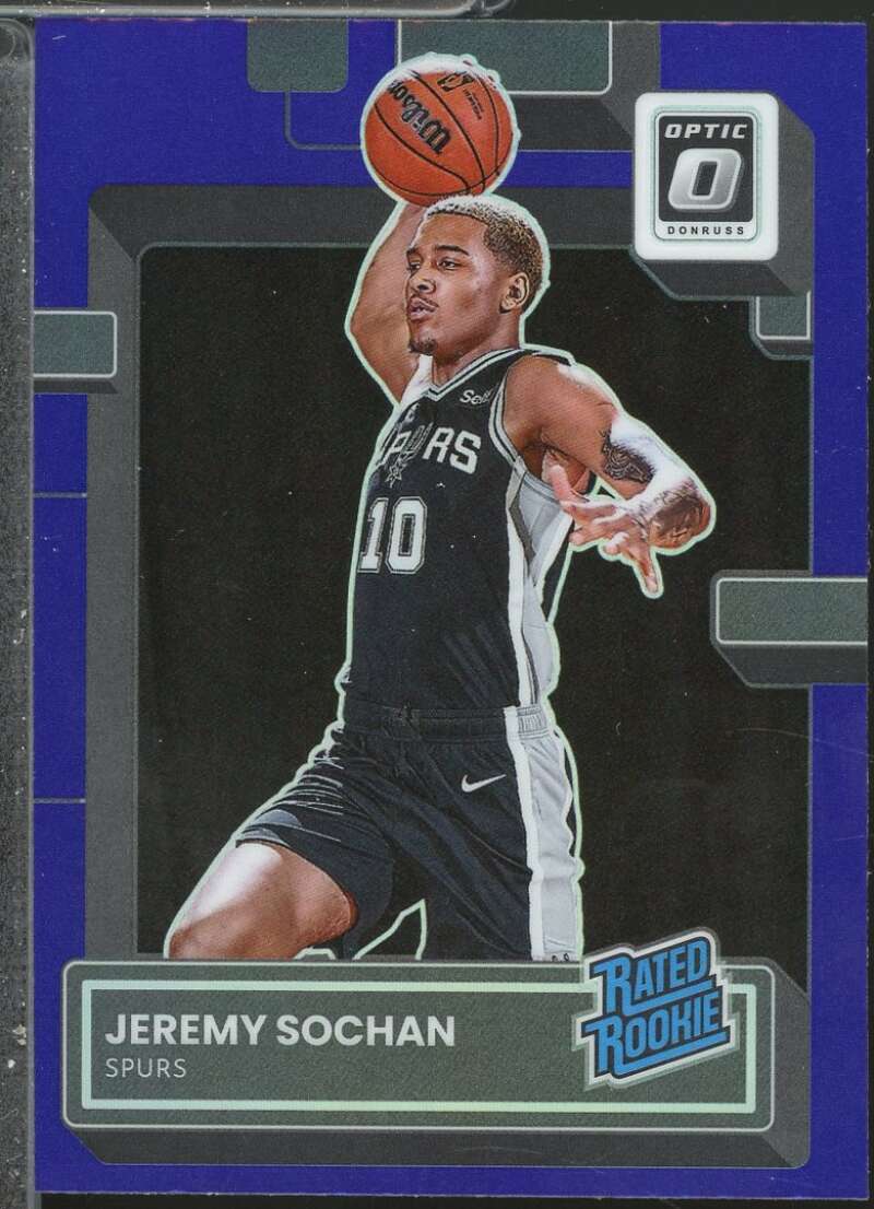 Jeremy Sochan Rookie Card 2022-23 Donruss Optic Purple #236  Image 1