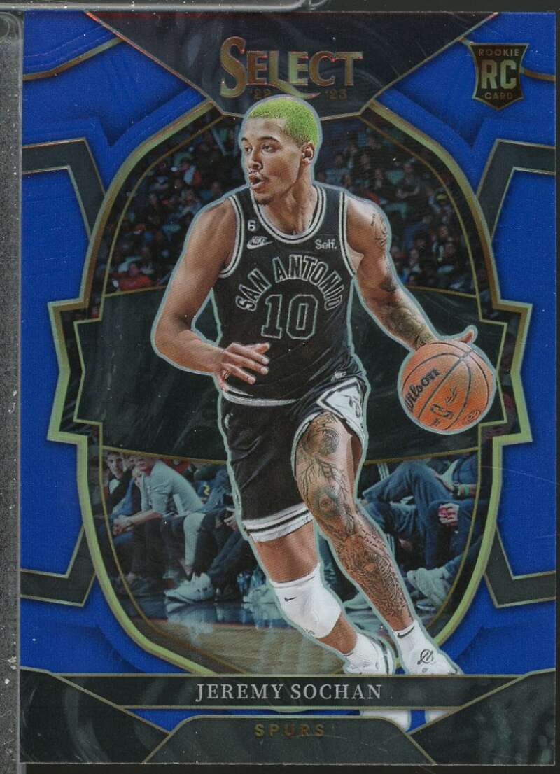 Jeremy Sochan Rookie Card 2022-23 Select Prizms Blue #86  Image 1