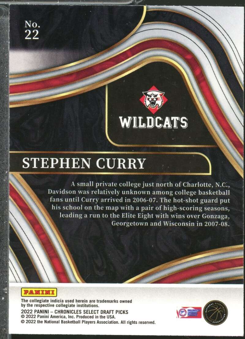 Stephen Curry Card 2022-23 Panini Chronicles Draft Picks Select #22  Image 2