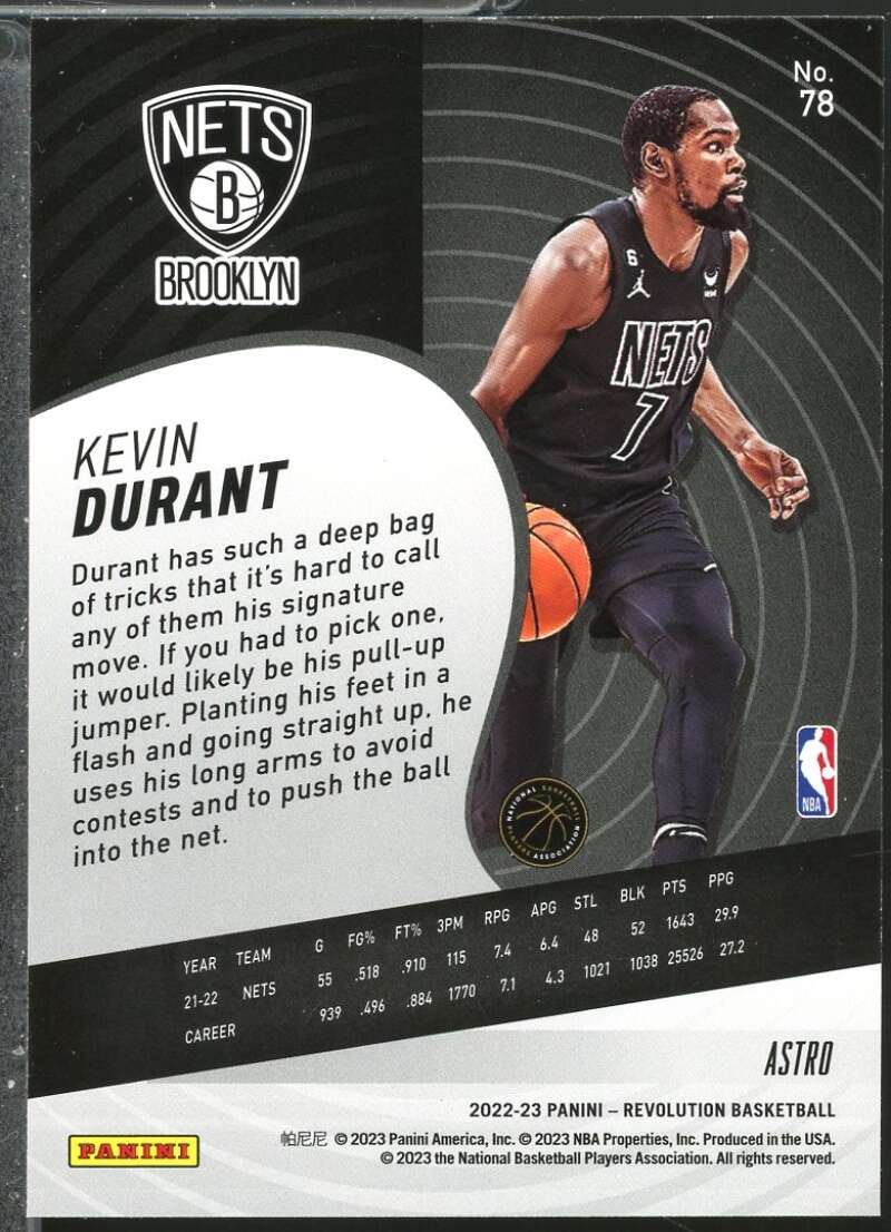 Kevin Durant Card 2022-23 Panini Revolution Astro #78  Image 2