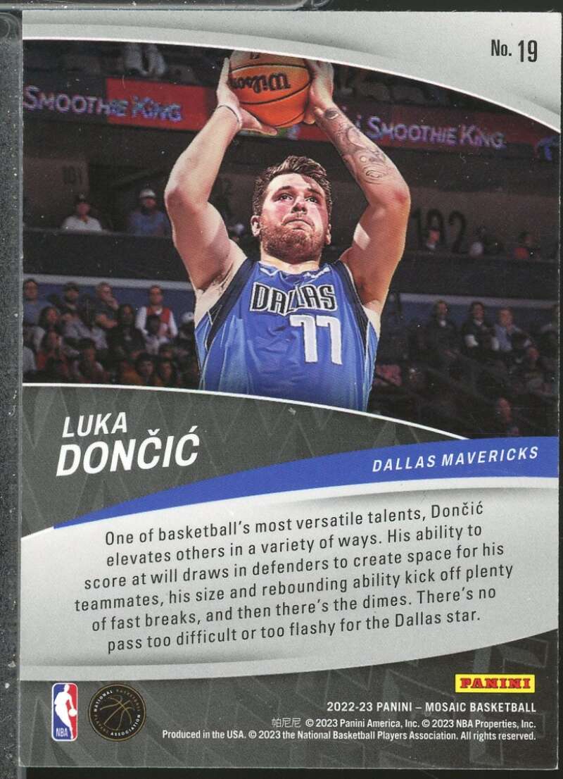 Luka Doncic Card 2022-23 Panini Mosaic Elevate #19  Image 2
