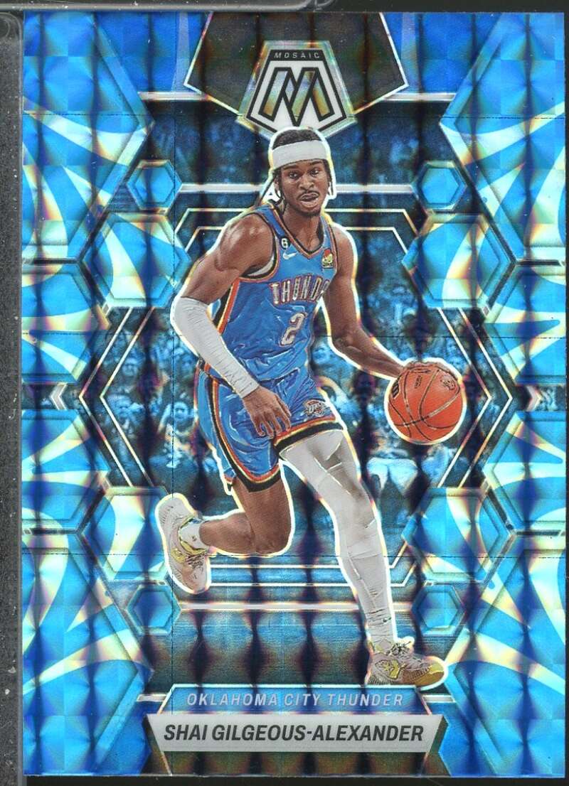 Shai Gilgeous-Alexander Card 2022-23 Panini Mosaic Mosaic Reactive Blue #4  Image 1
