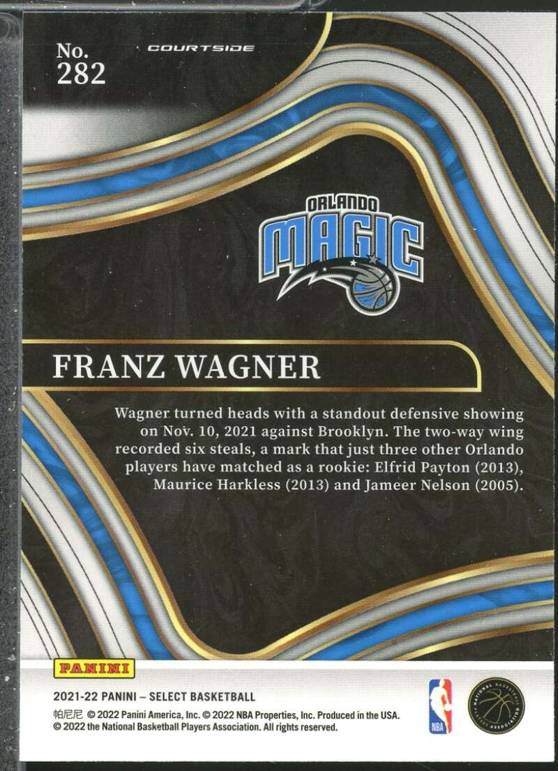 Franz Wagner Rookie Card 2021-22 Select Blue #282  Image 2