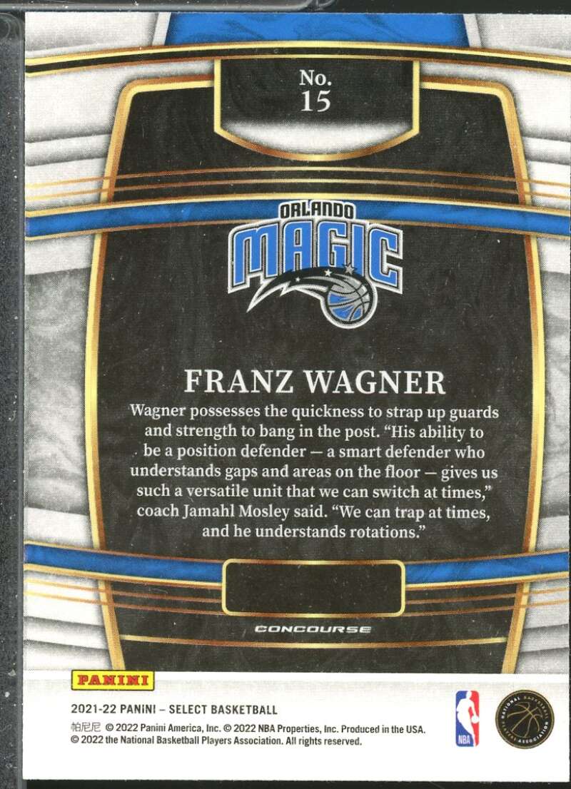 Franz Wagner Rookie Card 2021-22 Select Blue #15  Image 2