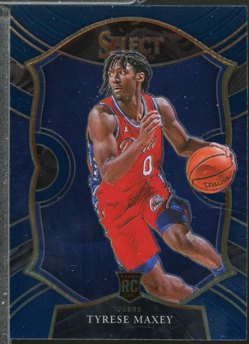 Tyrese Maxey Rookie Card 2020-21 Select Blue Retail #81  Image 1