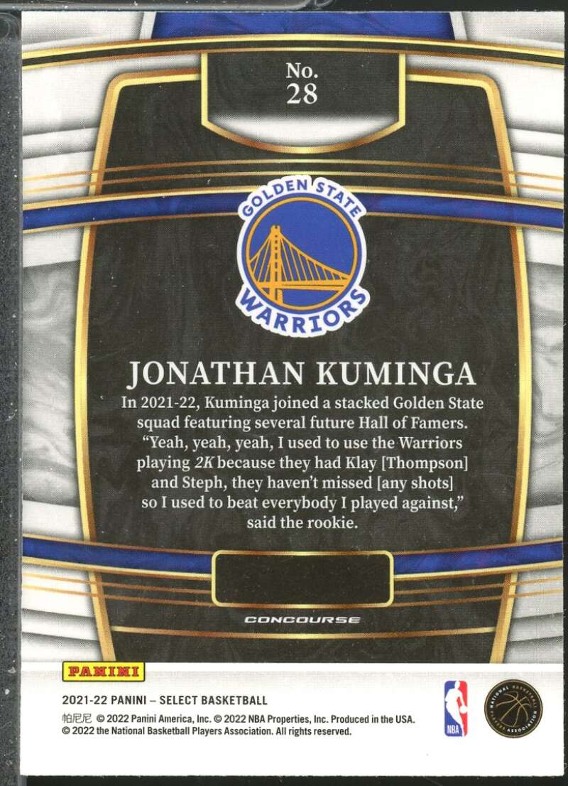 Jonathan Kuminga Rookie Card 2021-22 Select Blue #28  Image 2