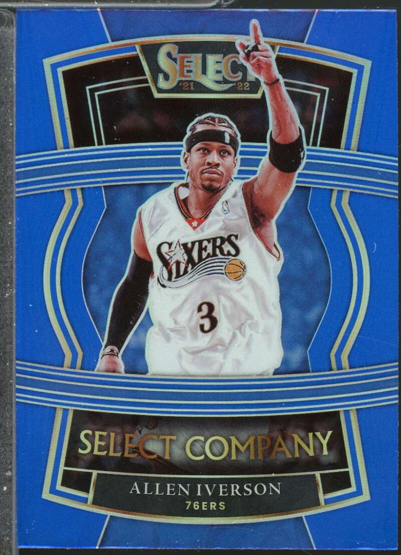 Allen Iverson Card 2021-22 Select Company Prizms Blue #3  Image 1