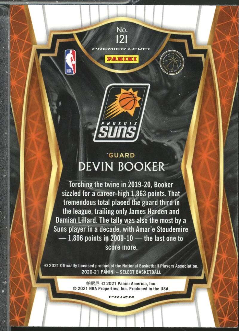 Devin Booker Card 2020-21 Select Prizms Silver #121  Image 2