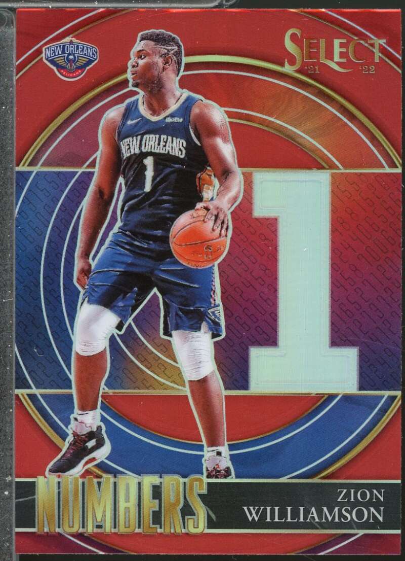 Zion Williamson Card 2021-22 Select Numbers Prizms Red #19  Image 1