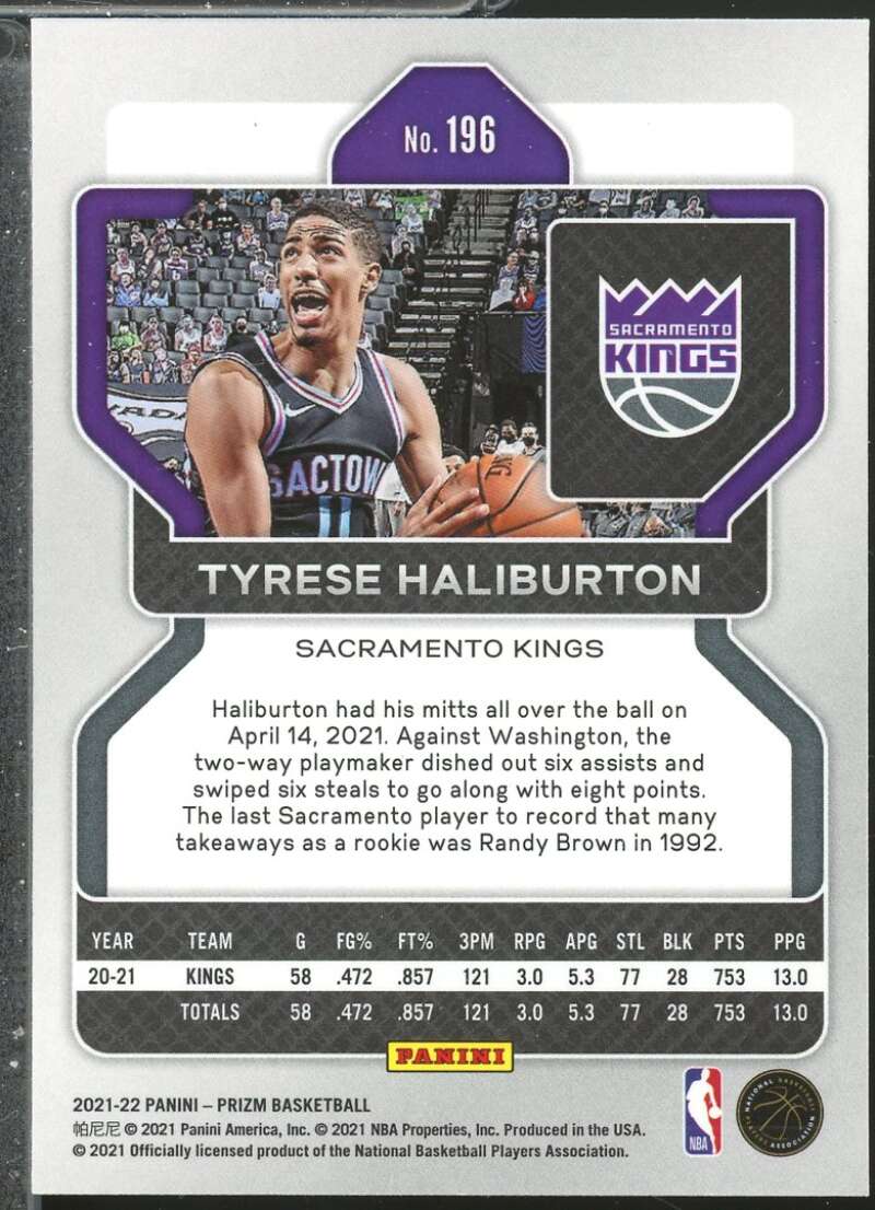 Tyrese Haliburton Card 2021-22 Panini Prizm #196  Image 2