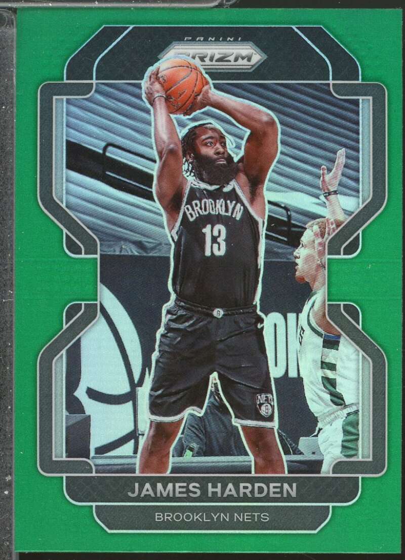 James Harden Card 2021-22 Panini Prizm Prizms Green #44  Image 1
