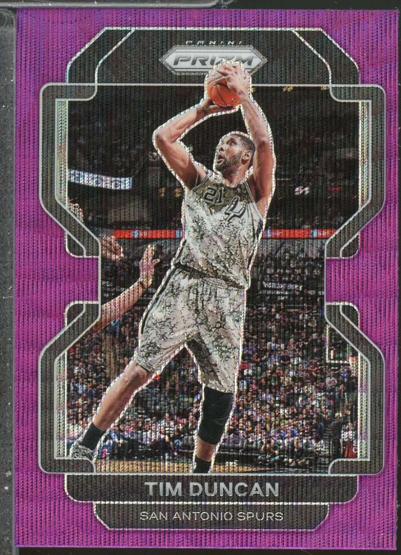 Tim Duncan Card 2021-22 Panini Prizm Prizms Ruby Wave #268  Image 1