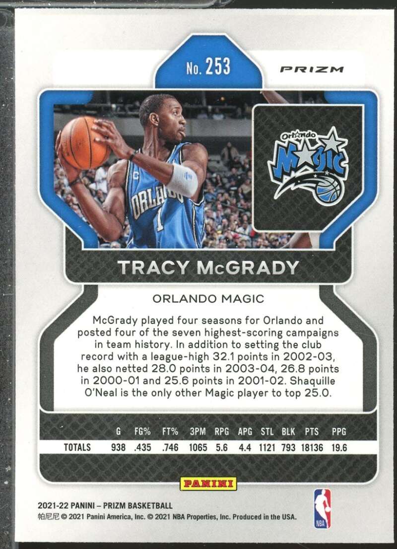 Tracy McGrady Card 2021-22 Panini Prizm Prizms Ice #253  Image 2