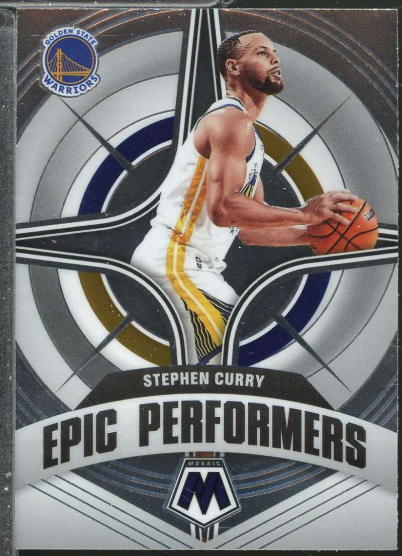 Stephen Curry Card 2021-22 Panini Mosaic Epic Performers #7  Image 1
