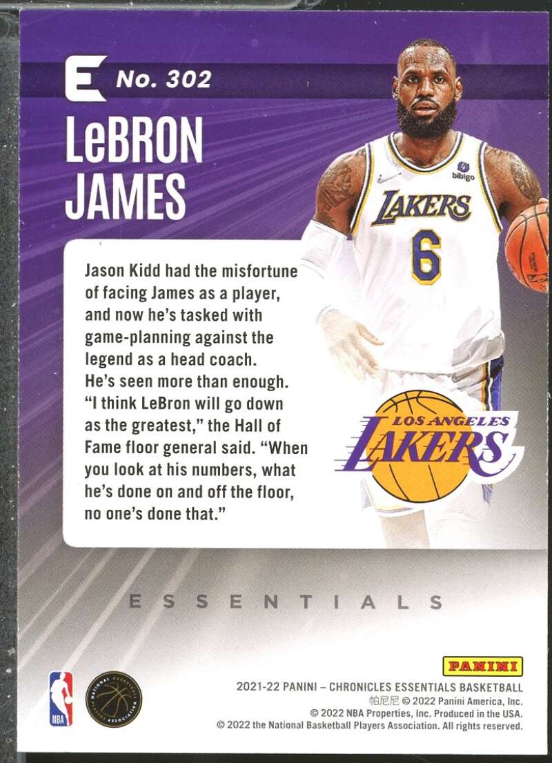LeBron James/Essentials Card 2021-22 Panini Chronicles #302  Image 2