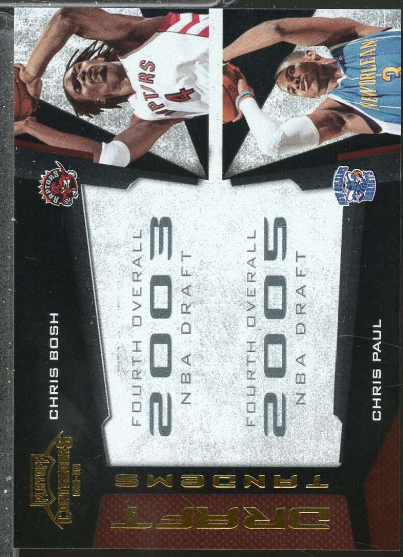 Chris Bosh/Chris Paul Card 2009-10 Playoff Contenders Draft Tandems Gold #3  Image 1