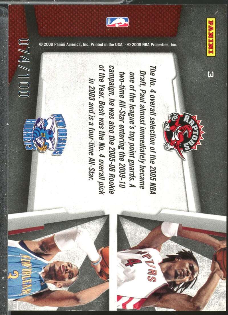 Chris Bosh/Chris Paul Card 2009-10 Playoff Contenders Draft Tandems Gold #3  Image 2