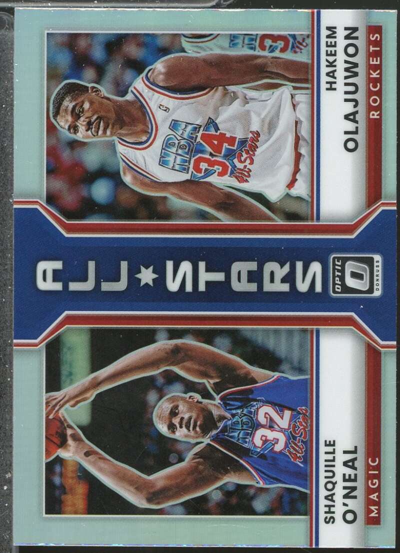 Hakeem Olajuwon/Shaquille O'Neal Card 2022-23 Donruss Optic All-Stars Holo #14  Image 1