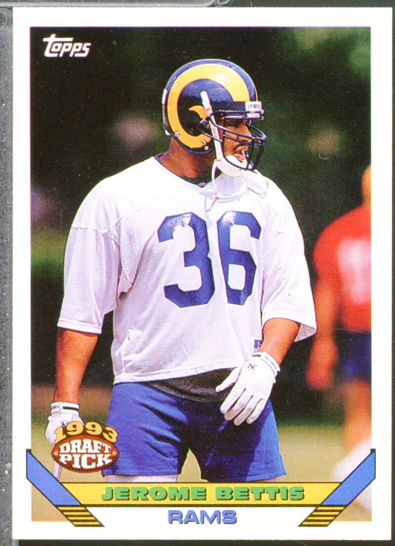 Jerome Bettis Rookie Card 1993 Topps #166  Image 1