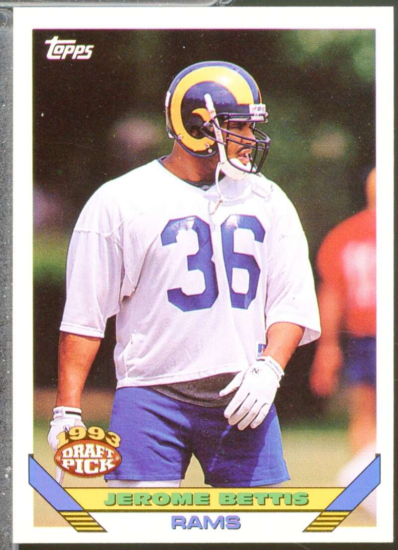 Jerome Bettis Rookie Card 1993 Topps #166  Image 1