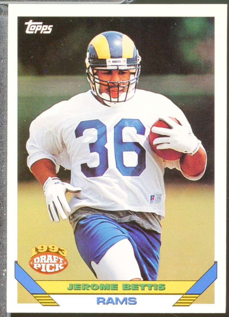 Jerome Bettis Rookie Card 1993 Topps #604  Image 1
