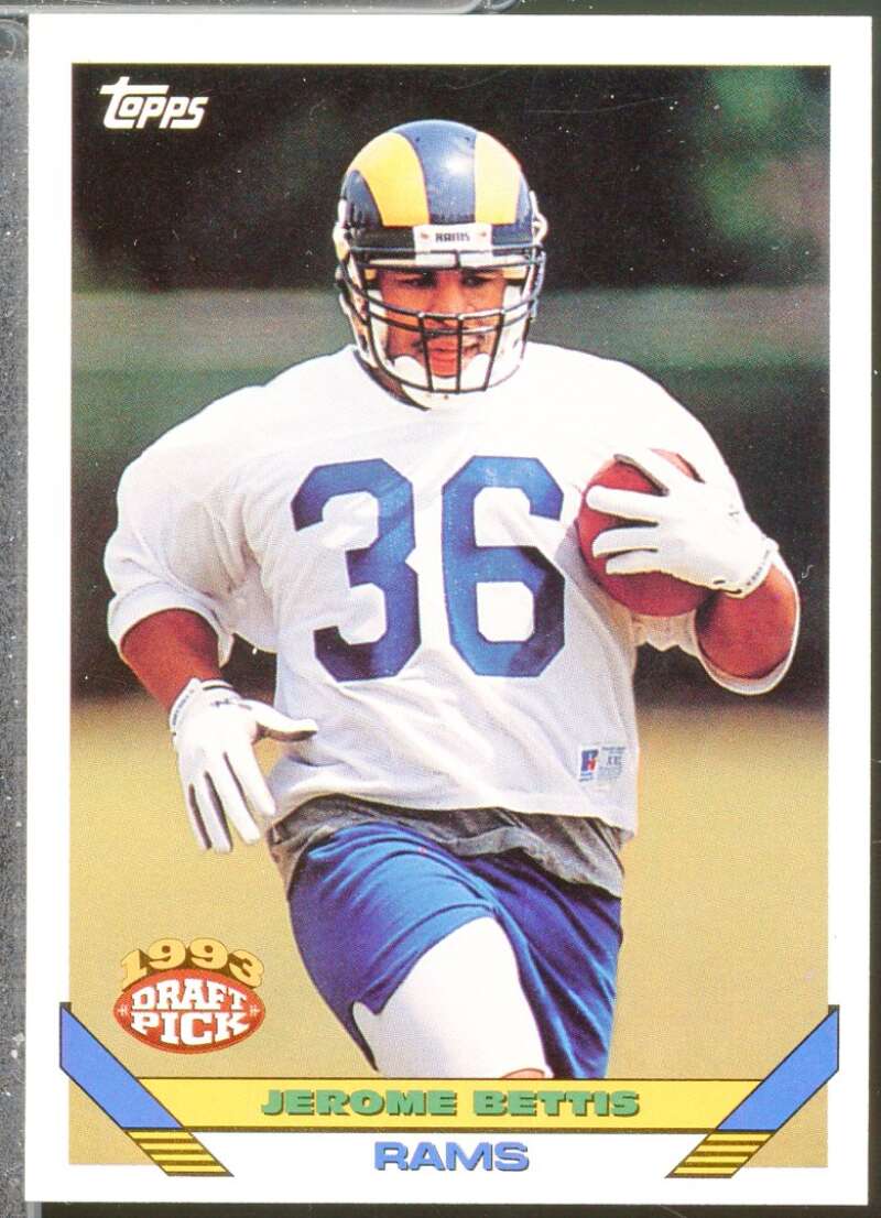 Jerome Bettis Rookie Card 1993 Topps #604  Image 1
