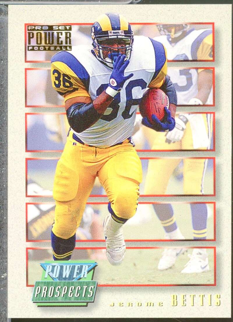 Jerome Bettis Rookie Card 1993 Power Update Prospects #9  Image 1