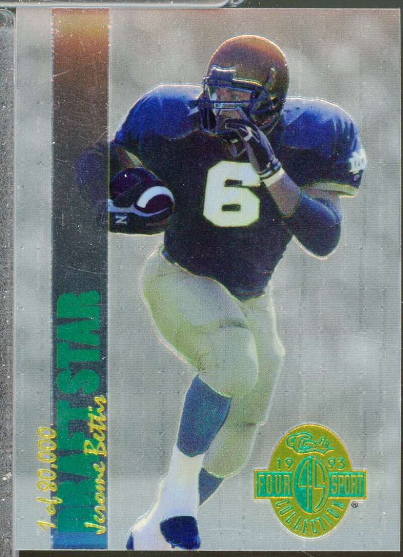 Jerome Bettis Rookie Card 1993 Classic Four Sport Chromium Draft Stars #DS51  Image 1
