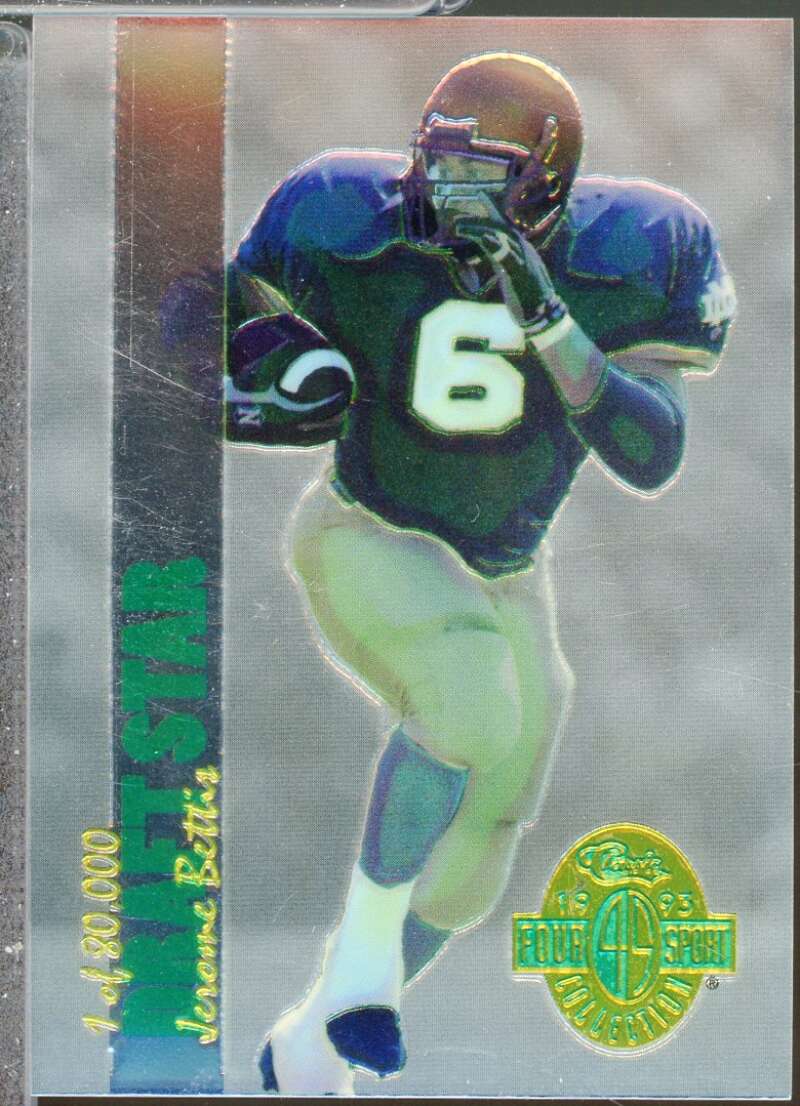 Jerome Bettis Rookie Card 1993 Classic Four Sport Chromium Draft Stars #DS51  Image 1