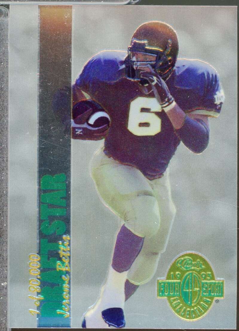 Jerome Bettis Rookie Card 1993 Classic Four Sport Chromium Draft Stars #DS51  Image 1