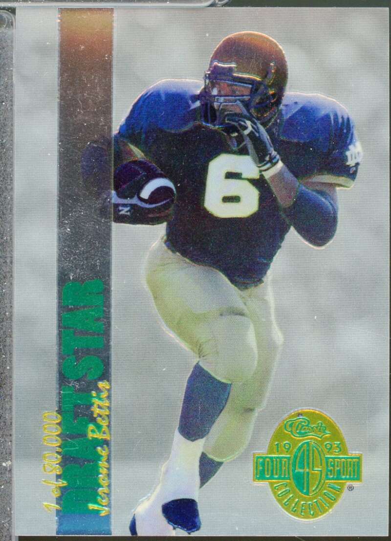 Jerome Bettis Rookie Card 1993 Classic Four Sport Chromium Draft Stars #DS51  Image 1