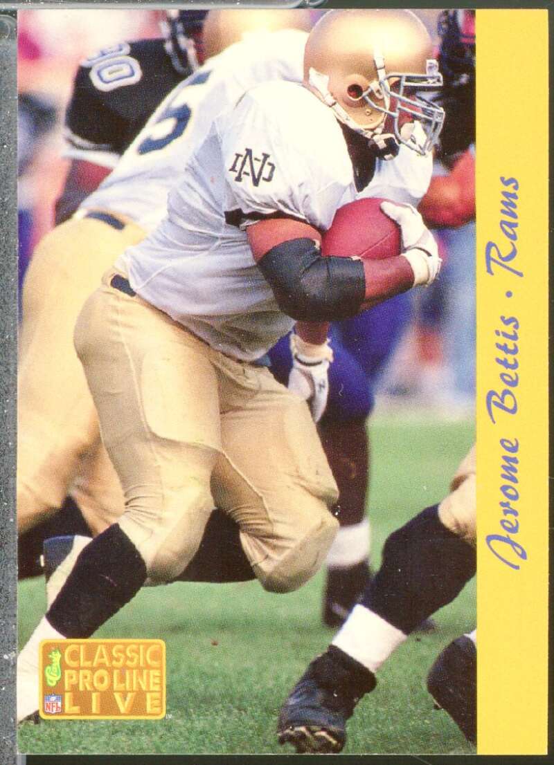 Jerome Bettis Rookie Card 1993 Pro Line Live #143  Image 1