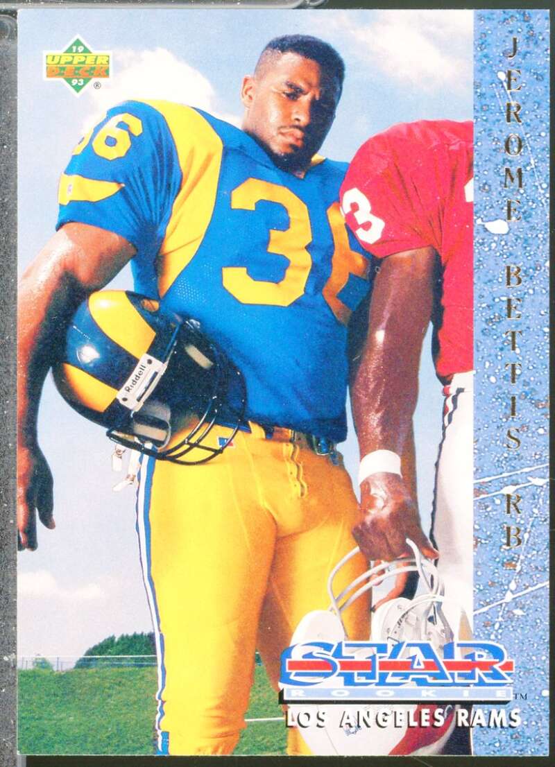 Jerome Bettis Rookie Card 1993 Upper Deck #20  Image 1