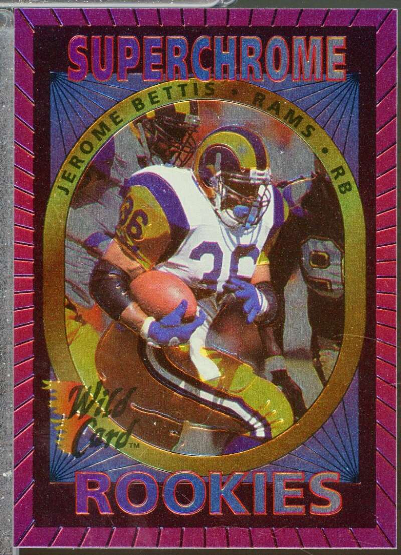 Jerome Bettis Rookie Card 1993 Wild Card Superchrome Rookies #39  Image 1