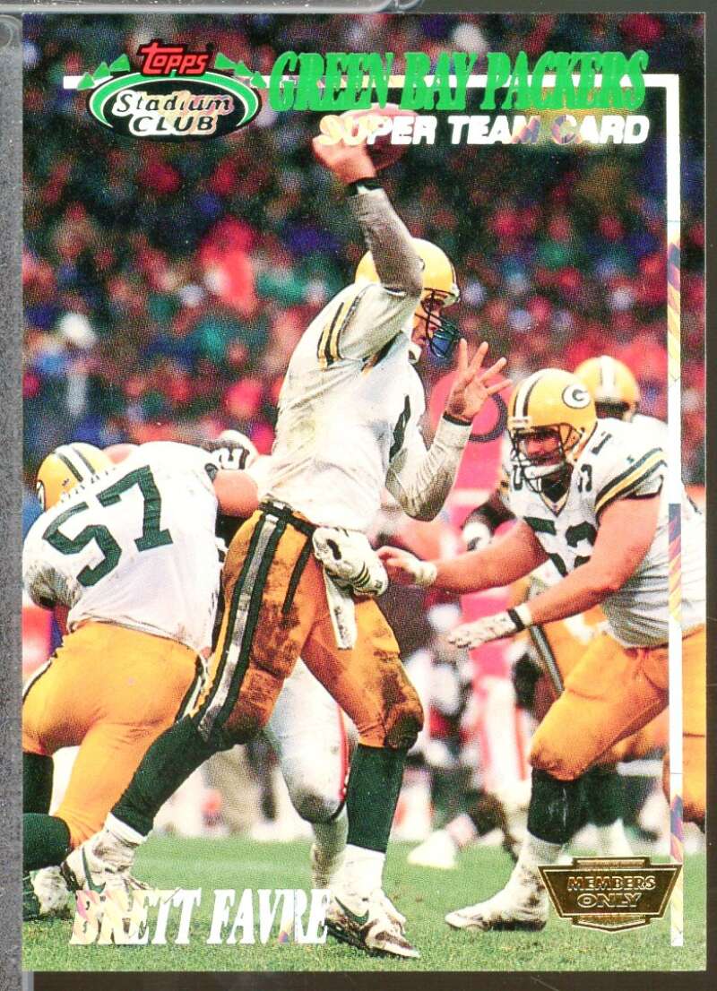 Packers/Brett Favre Card 1993 Stadium Club Super Teams #20  Image 1