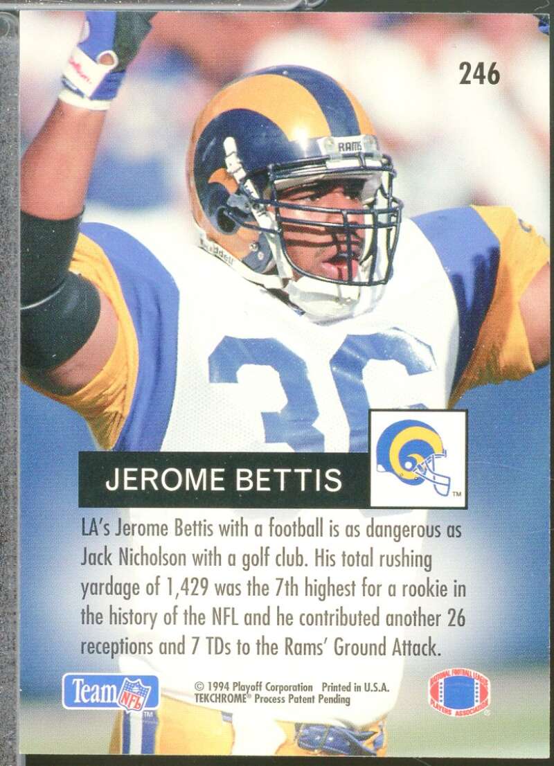 Jerome Bettis GA Card 1994 Playoff #246  Image 2