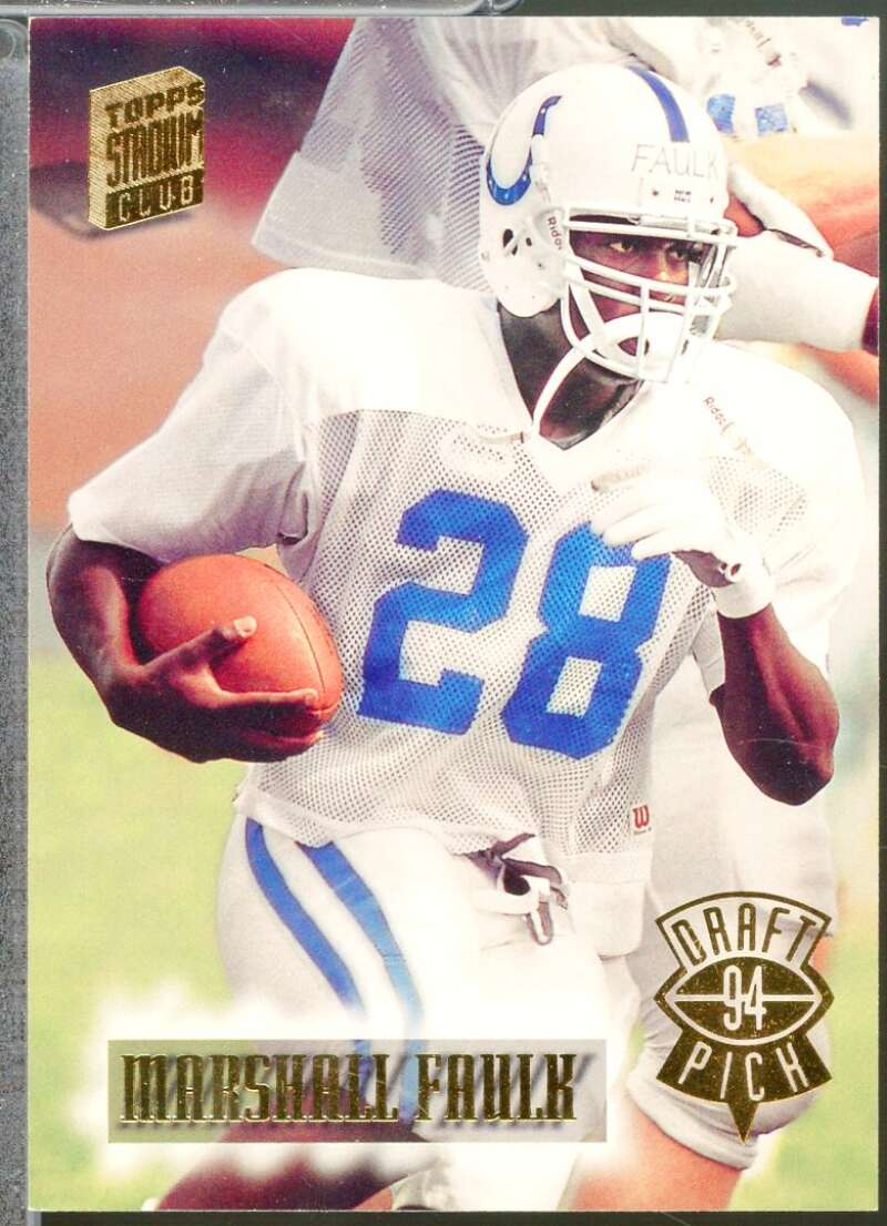Marshall Faulk Rookie Card 1994 Stadium Club #327  Image 1