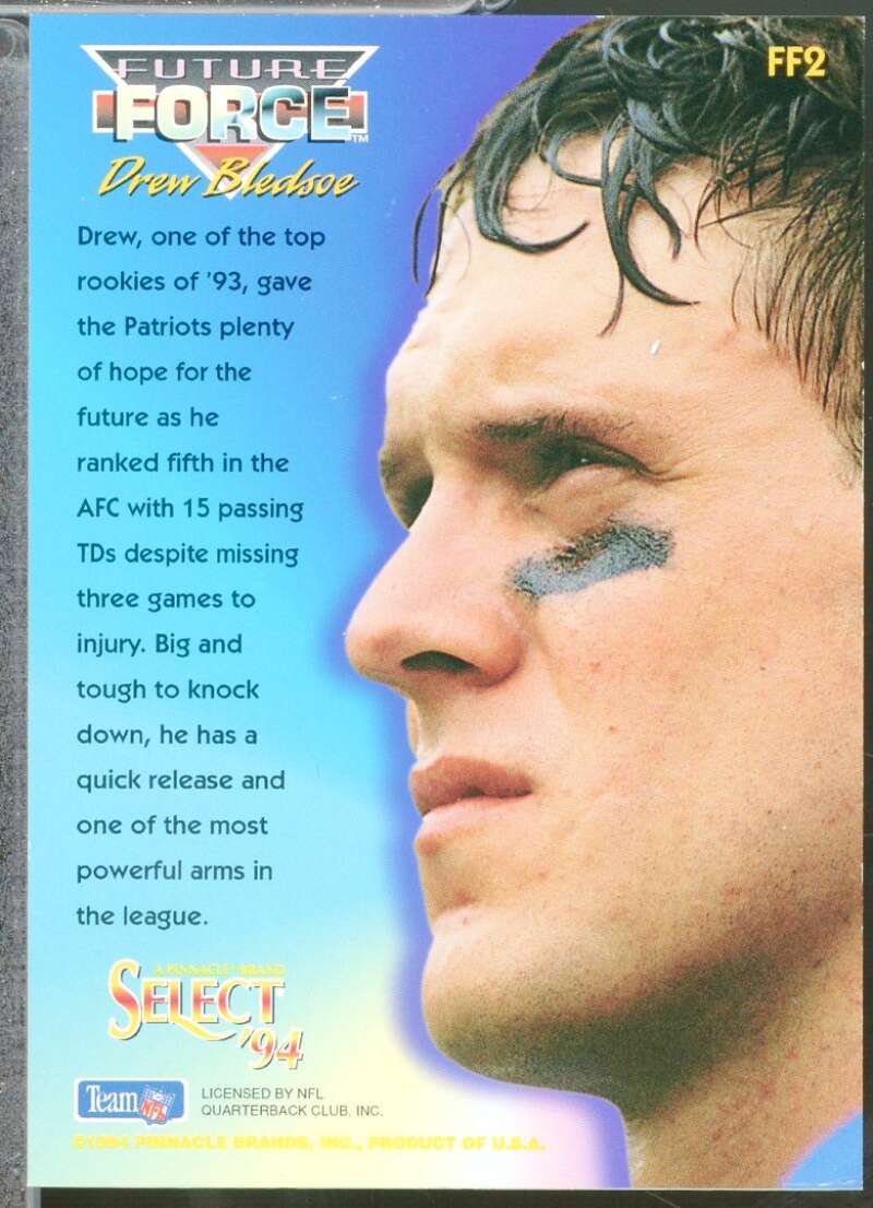 Drew Bledsoe Card 1994 Select Future Force #FF2  Image 2