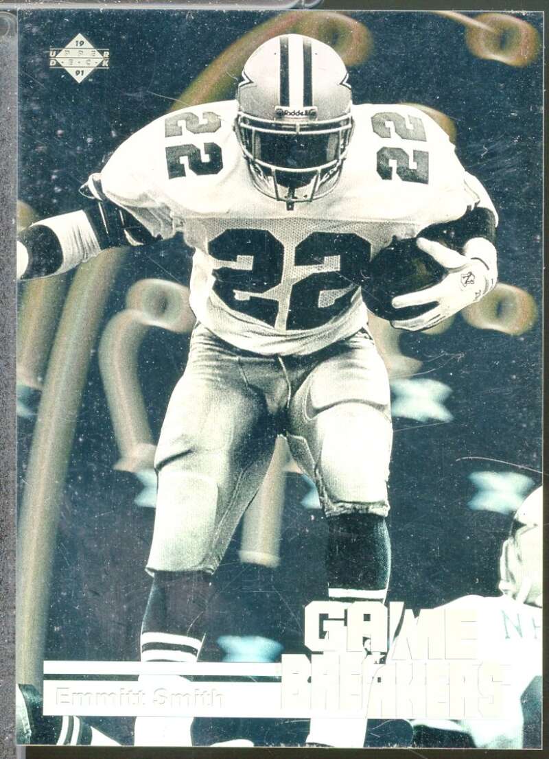 Emmitt Smith Card 1991 Upper Deck Game Breaker Holograms #GB5  Image 1