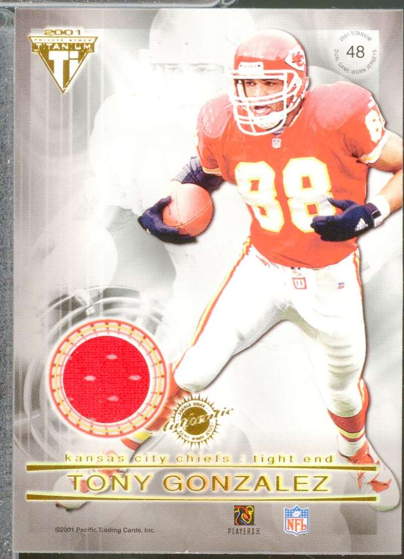 Shannon Sharpe/Tony Gonzalez Card 2001 Titanium Double Sided Jerseys #48  Image 2