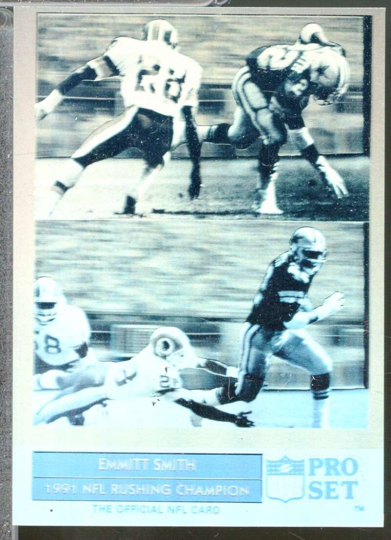 NFL Rushing Leader Card 1992 Pro Set Emmitt Smith Holograms #ES4  Image 1