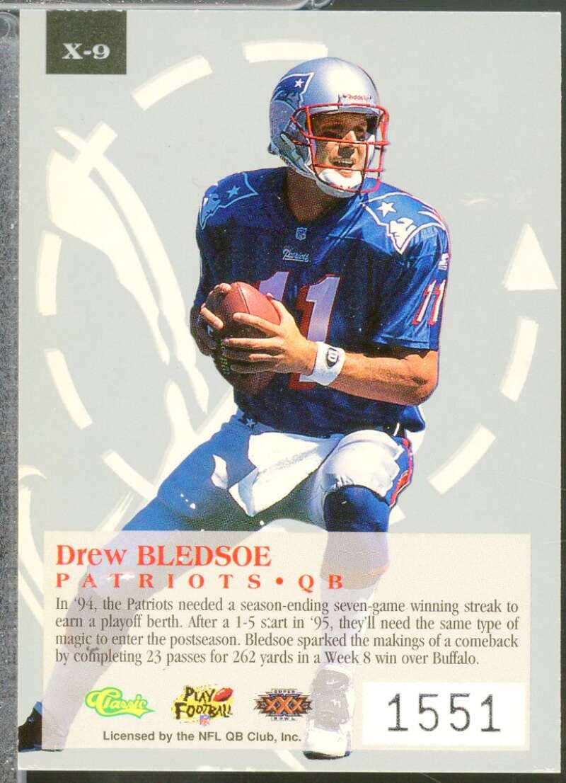 Drew Bledsoe Card 1996 Classic NFL Experience X #X9  Image 2