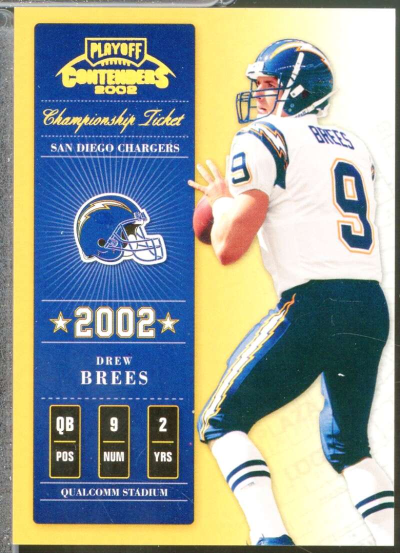 Drew Brees Card 2002 Playoff Contenders Championship Ticket #50  Image 1