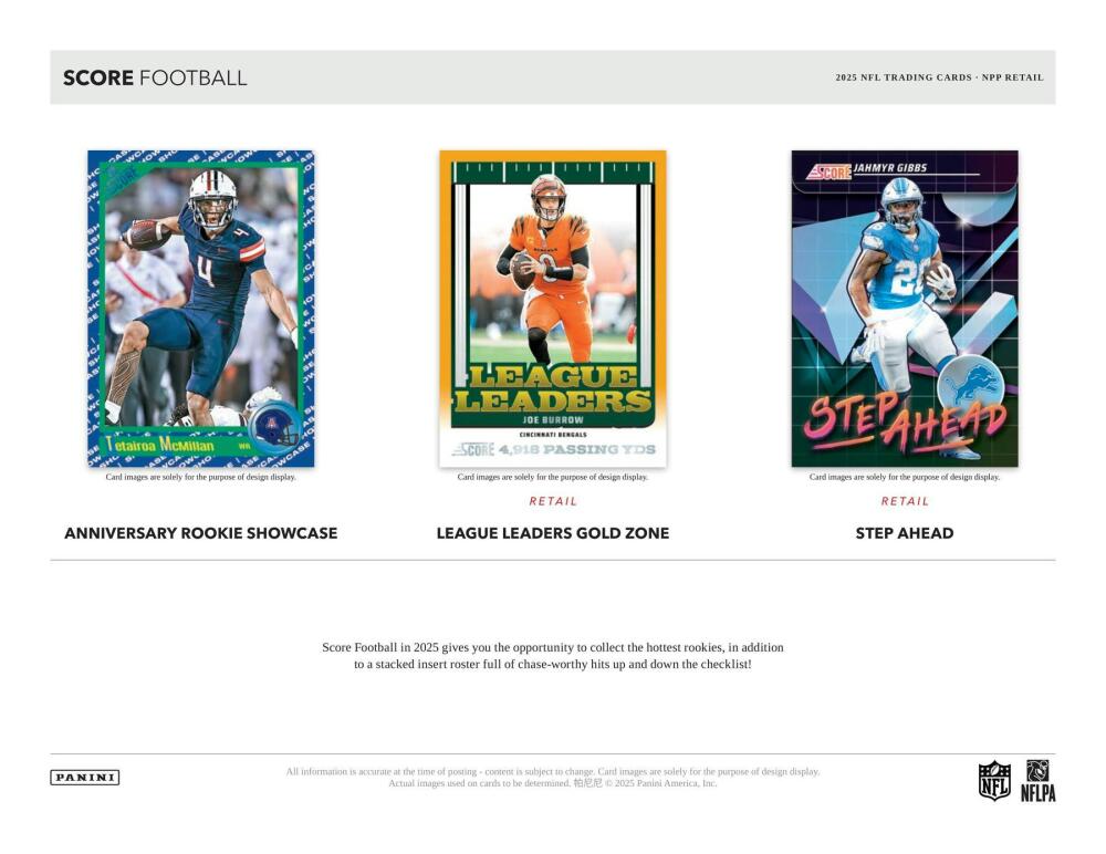 2025 Panini Score Football 6-Pack Blaster Box Image 4