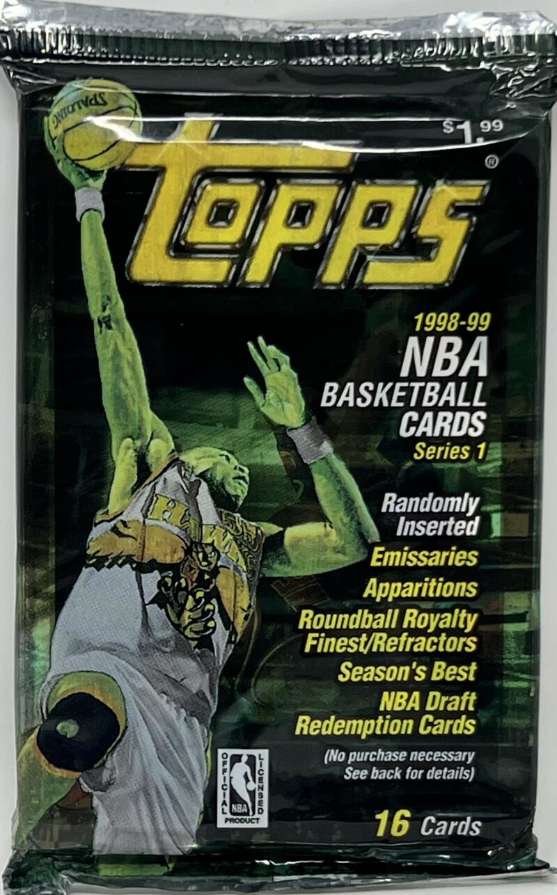 1998-99 Topps Series 1 Basketball Retail Pack Image 1