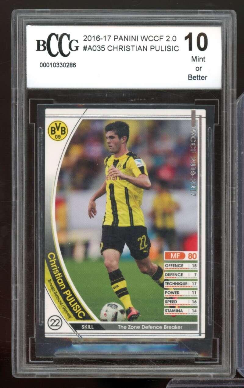 2016-17 Panini WCCF 2.0 #a035 Christian Pulisic Rookie Card BGS BCCG 10 Mint+ Image 1