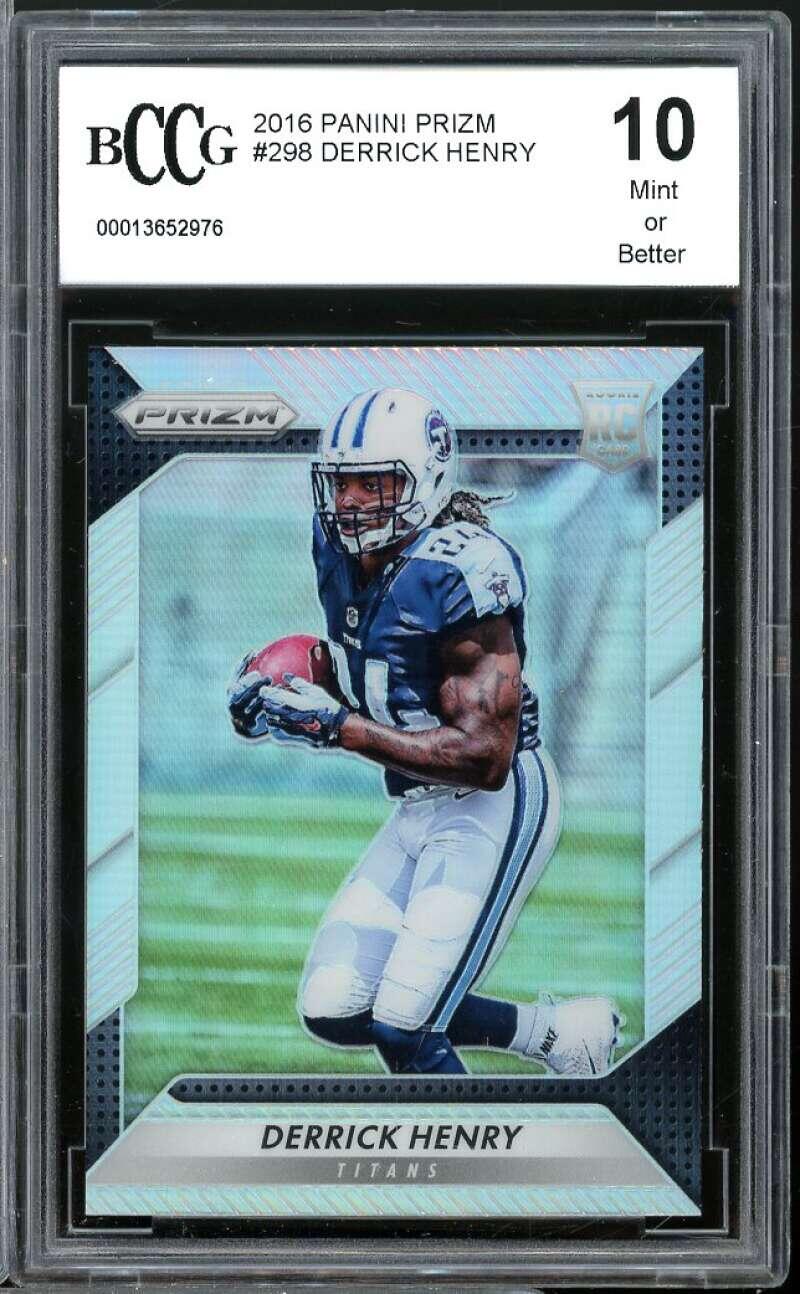 2016 Panini Prizm #300 Derrick Henry Rookie Card BGS BCCG 10 Mint+ Image 1